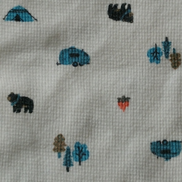 Carter's 3 Long Sleeve Bodysuits Bears & Camping - Picture 6 of 6